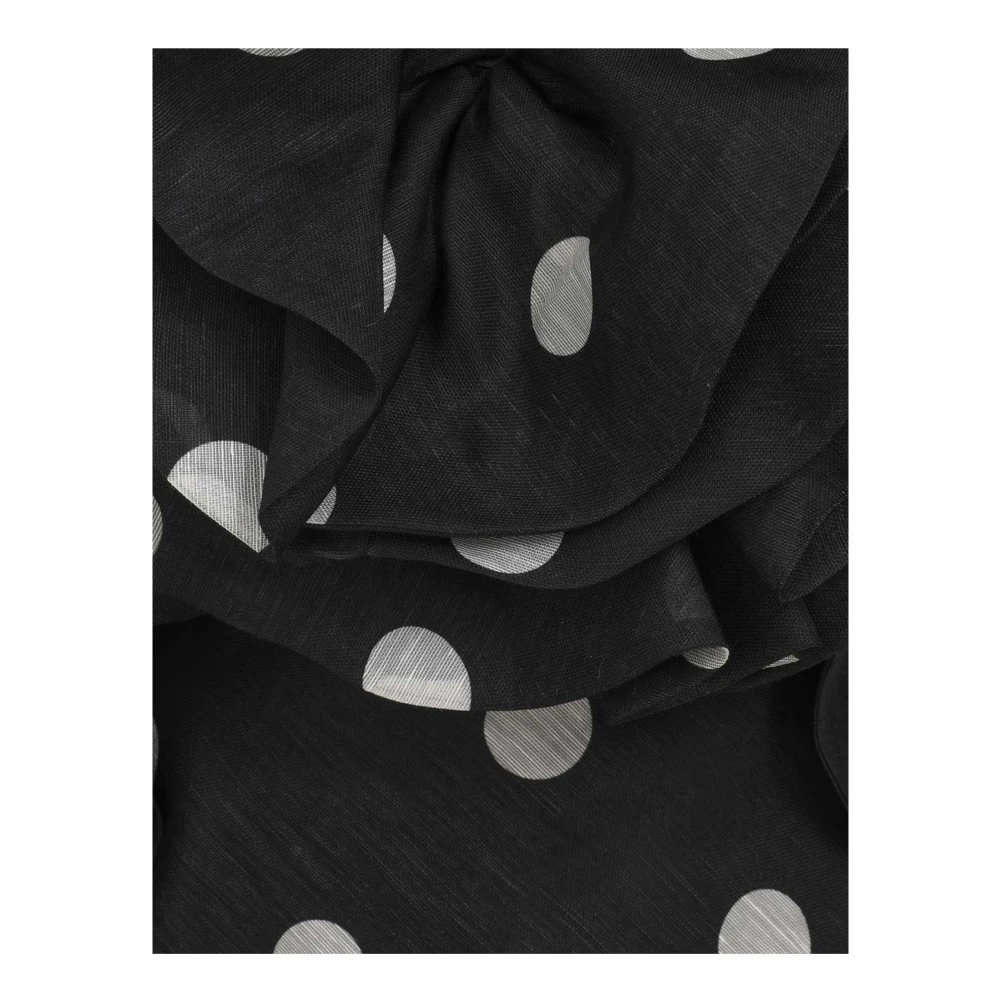 Zimmermann Zwarte Crush Ruffle Halter Maxi Jurk Black Dames
