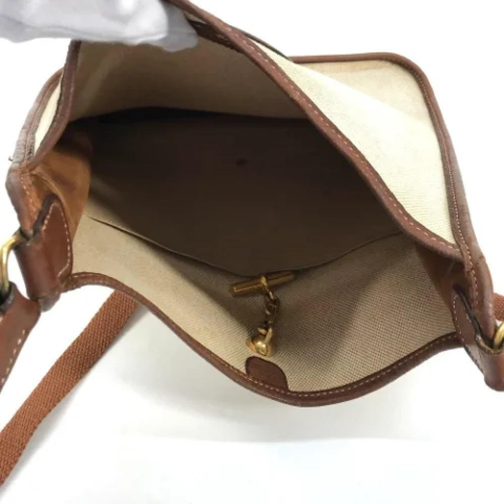 Hermès Vintage Pre-owned Canvas shoulder-bags Beige Dames