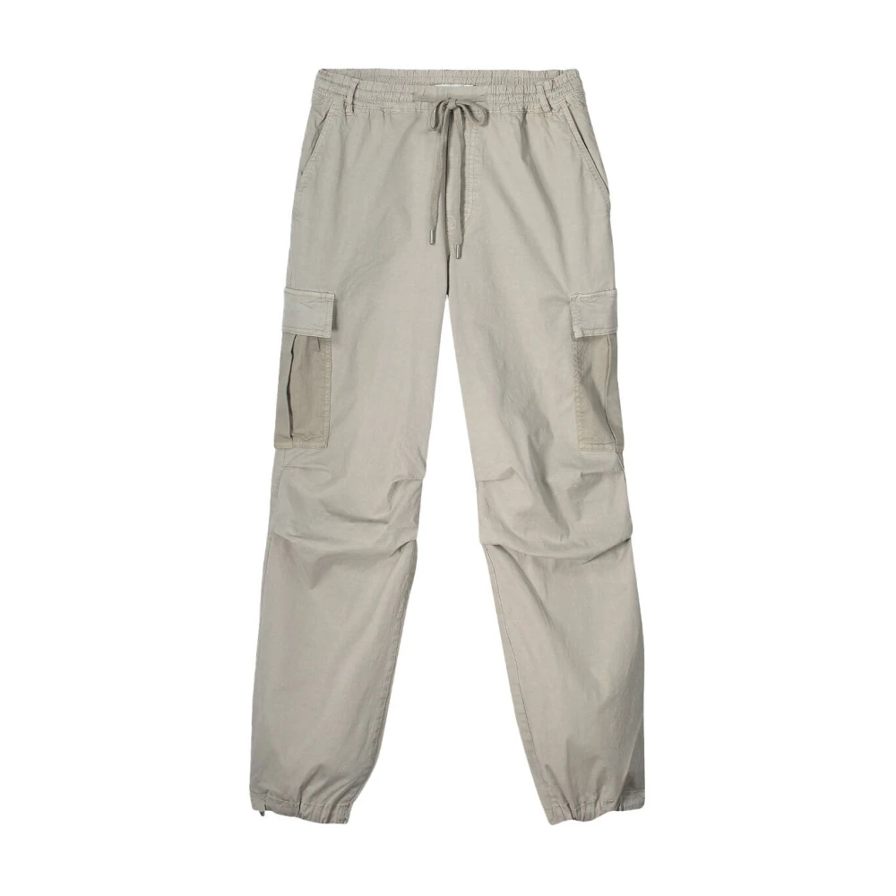 Summum Woman Cargo Broek in Stretch Katoen Twill Gray Dames