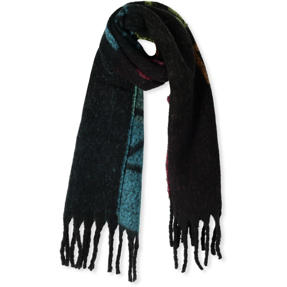 Kurt Geiger Logo Yarndye Sjaal Black Dames