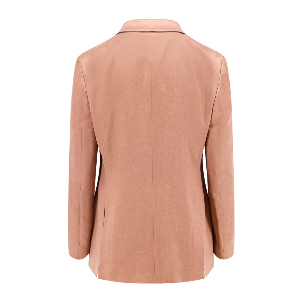 Giorgio Dubbelrijige zijde gevoerde viscose blazer Pink Dames
