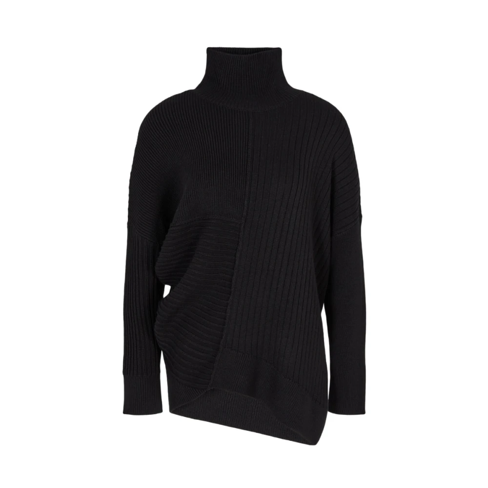 Armani Exchange Zwarte Coltrui Trui Aw24 Black Dames
