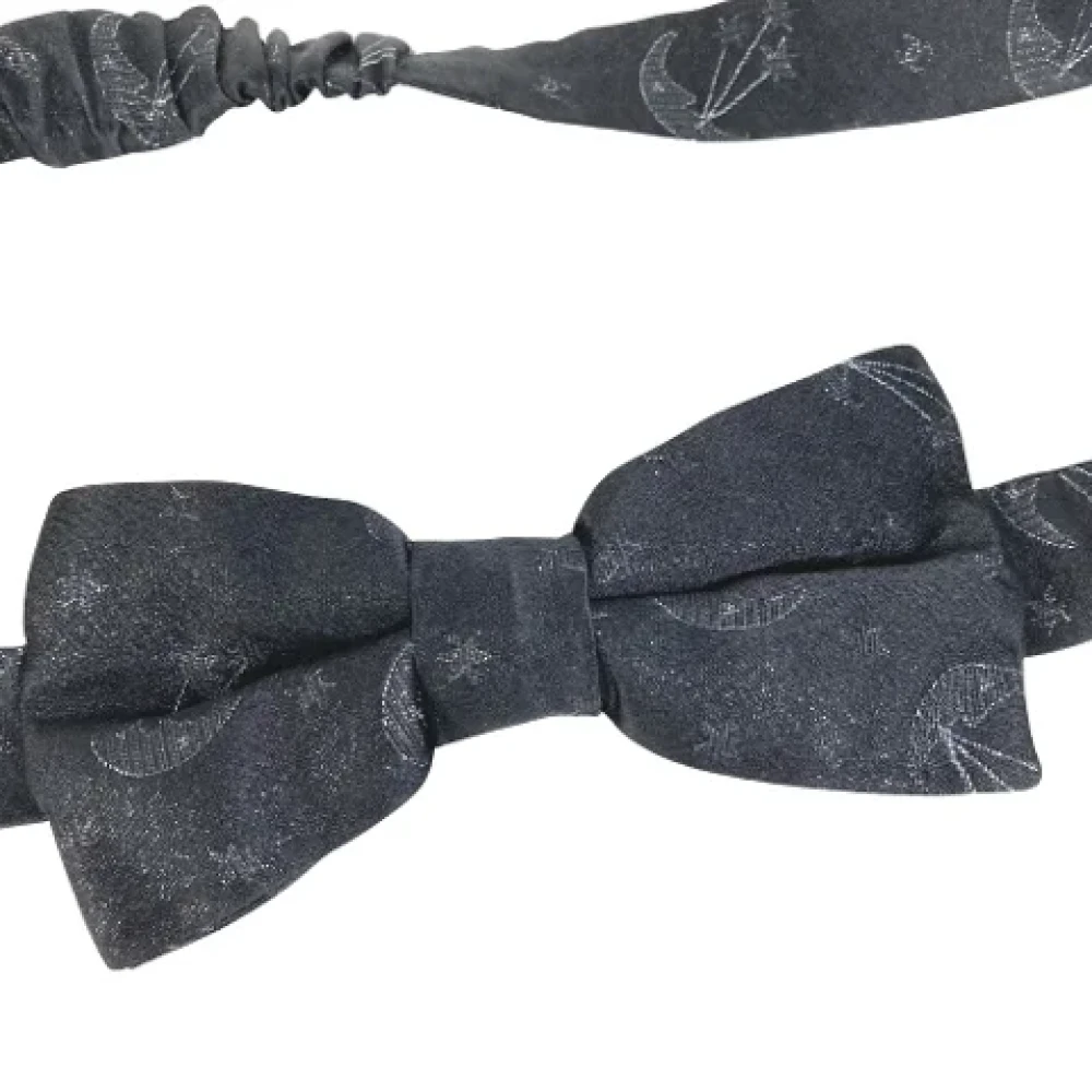 Chanel Vintage Pre-owned Silk home-office Black Dames