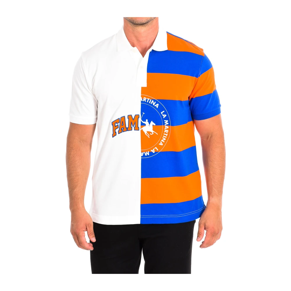 La Martina Men's Multicolor T-Shirts, L, Short Sleeve Polo