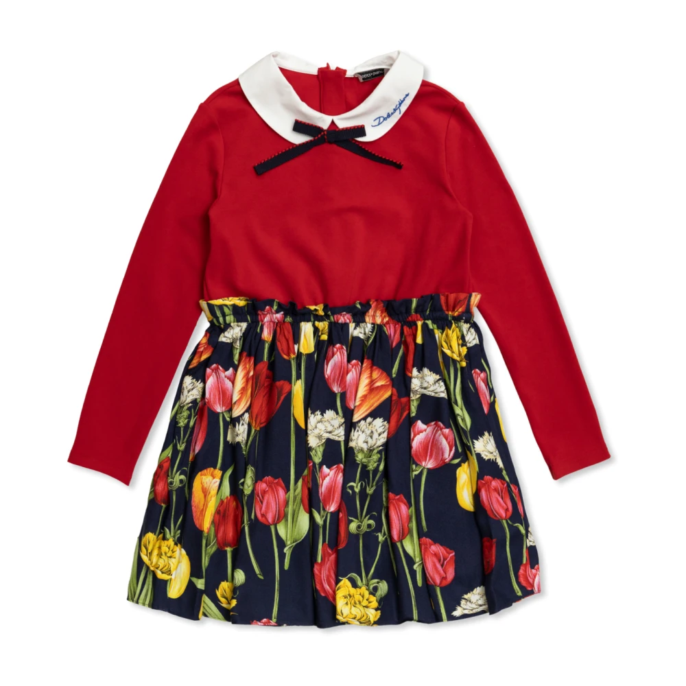 Dolce & Gabbana Unisex Kids Multicolor Dresses,, Dress With Floral Motif Size 10 Y