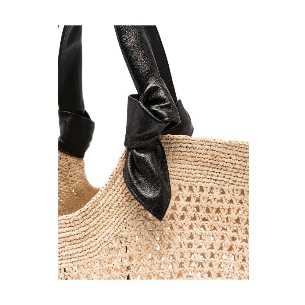 Hereu Beige Tie-Top Schoudertas Beige Dames
