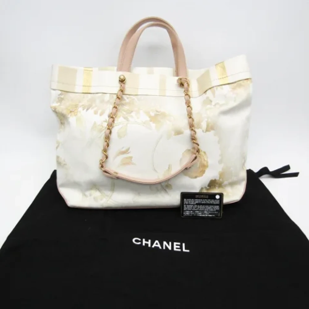 Chanel Vintage Pre-owned Canvas totes Beige Dames