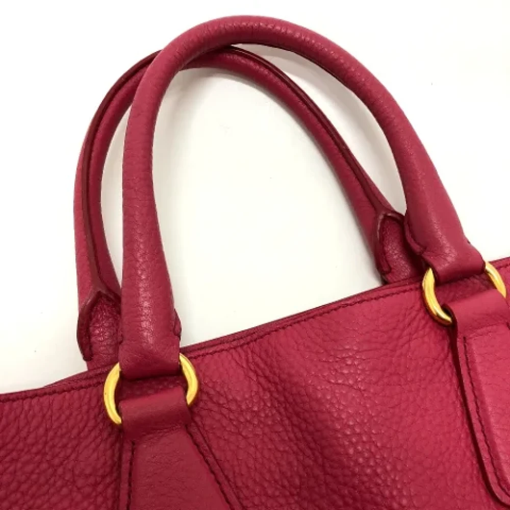 Prada Vintage Pre-owned Leather prada-bags Red Dames