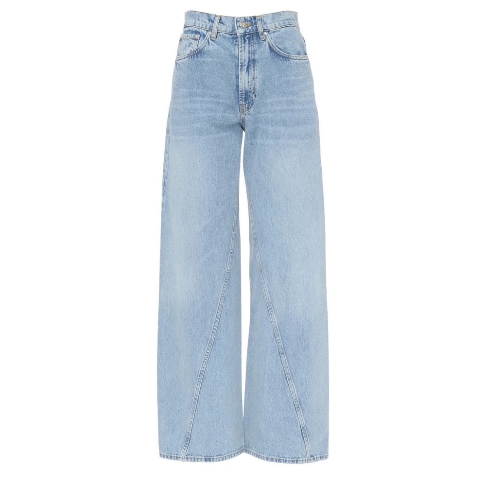 Anine Bing Vintage Wide Leg Denim Jeans Blue Dames