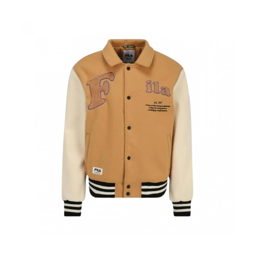 Fila Polyesterjas met grafische print Beige Heren