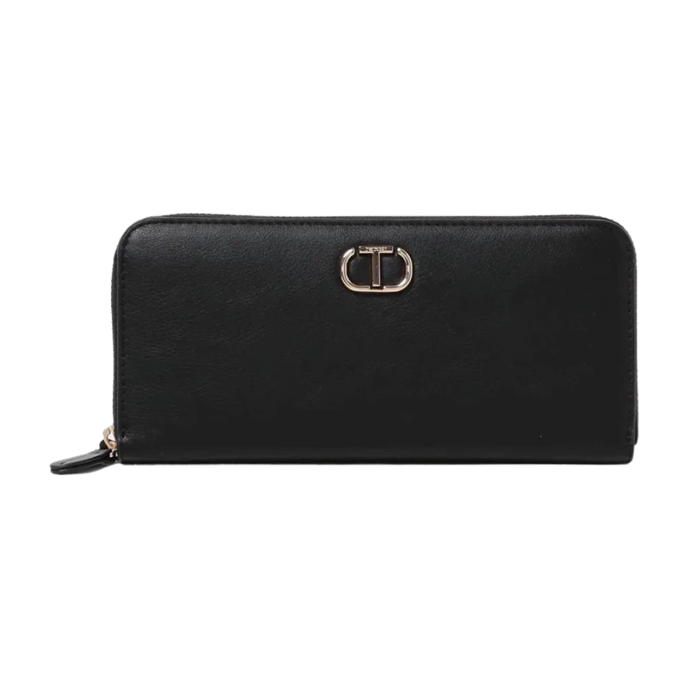 Twinset Vierkant Ontwerp Rits Portemonnee Black Dames