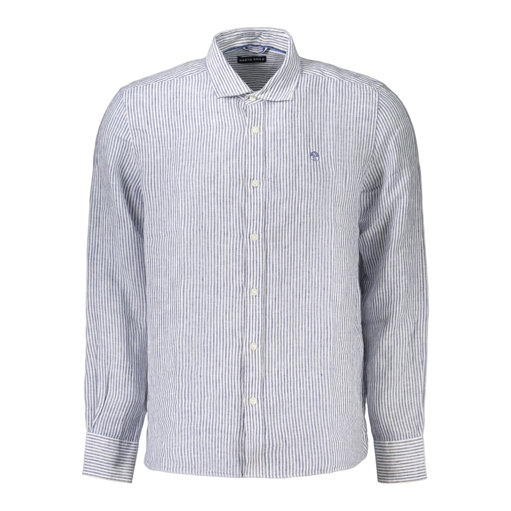 North Sails , Casual Shirts, Male, Blue, 2XL, Spread Collar Shirt