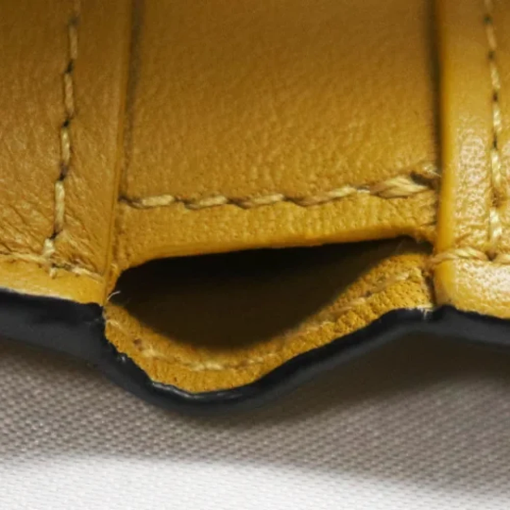 Loewe Pre-owned Leather wallets Yellow Dames