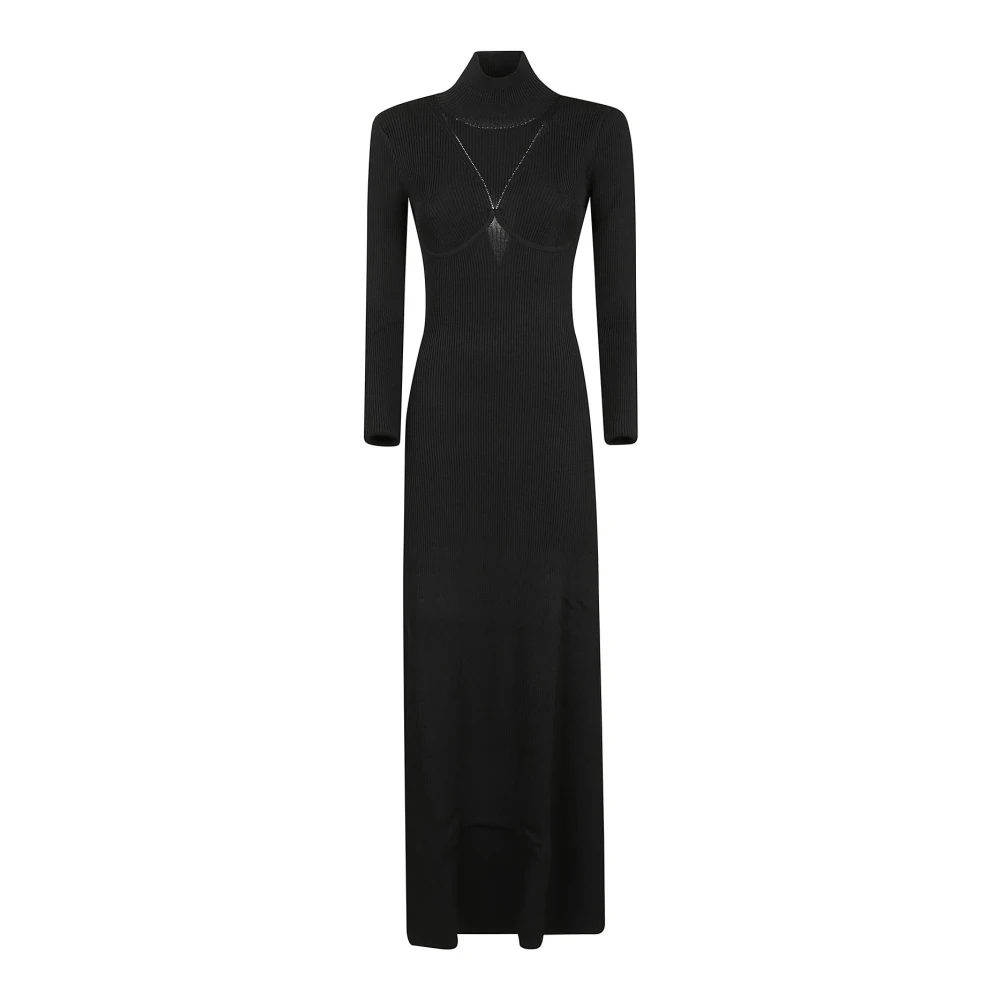 Staud Obsidian Elegante Zwarte Jurk Black Dames