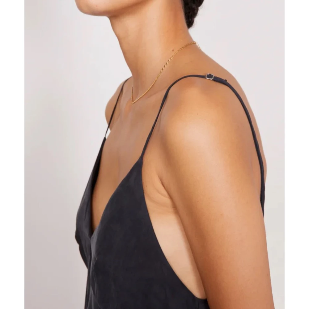Officine Générale Uve Neck Lyocell Jurk Black Dames