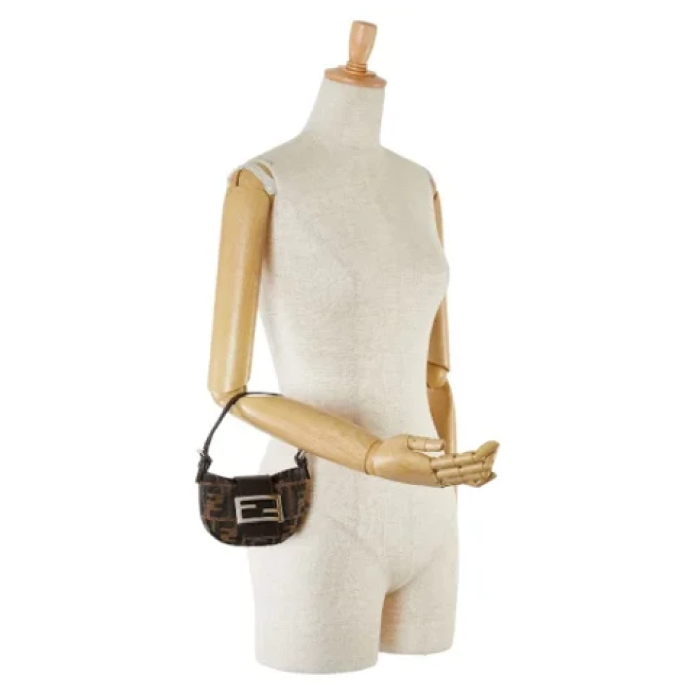 Fendi Vintage Pre-owned Canvas handbags Brown Dames