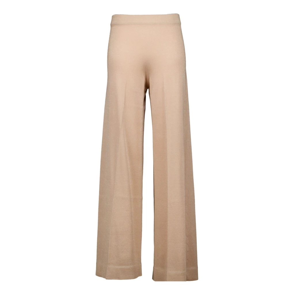 Circus Hotel Beige Wide Trousers, Female, L, Trousers