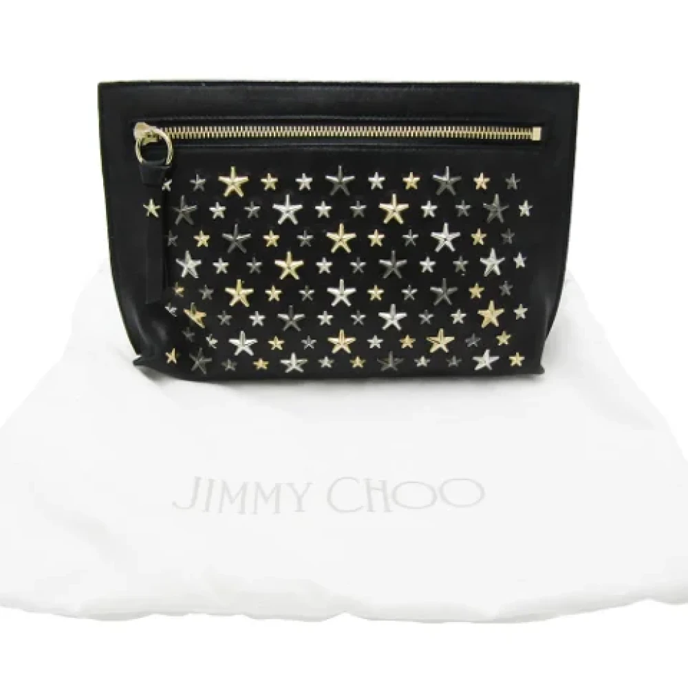 Jimmy Choo Pre-owned Leather clutches Black Dames