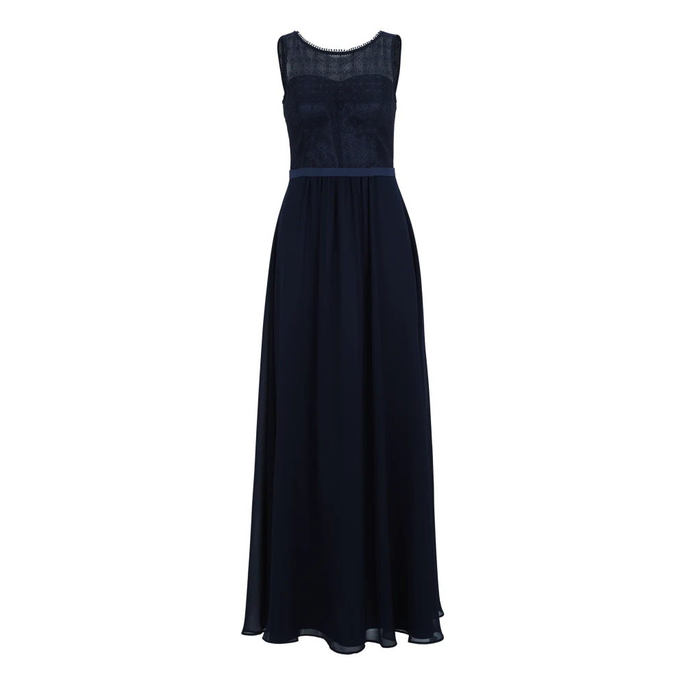 Vera Mont Kanten Avondjurk Blue Dames