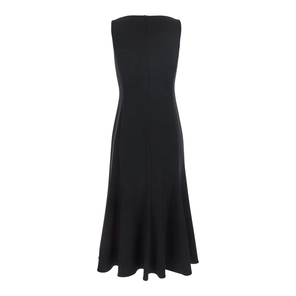 Theory Zwarte Zeemeermin Mouwloze Jurk Ronde Hals Black Dames