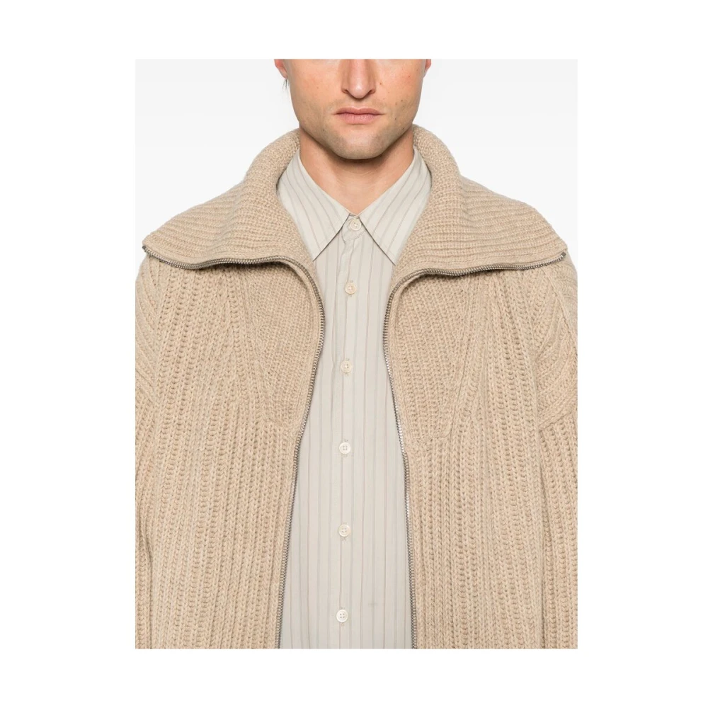 Lemaire Alpaca Visserstrui Sweater Beige Heren
