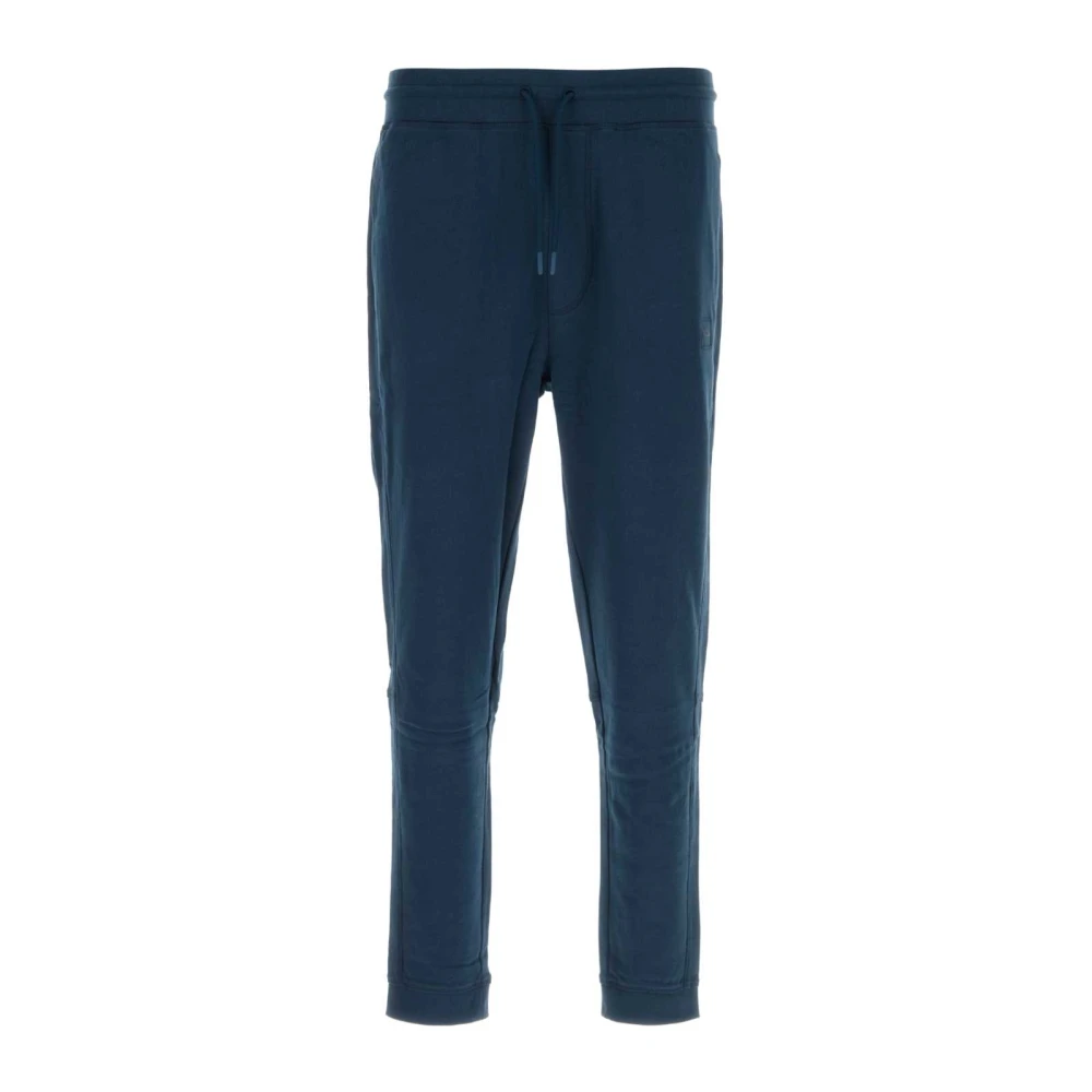 Boss Blauwe katoenen joggers voor heren Blue Heren