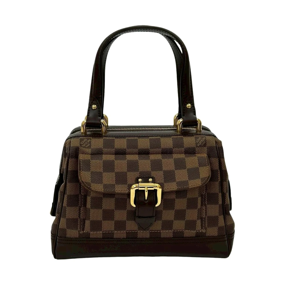 Louis Vuitton Vintage Women's Brown Pre-Owned Structured Satchel Handbag