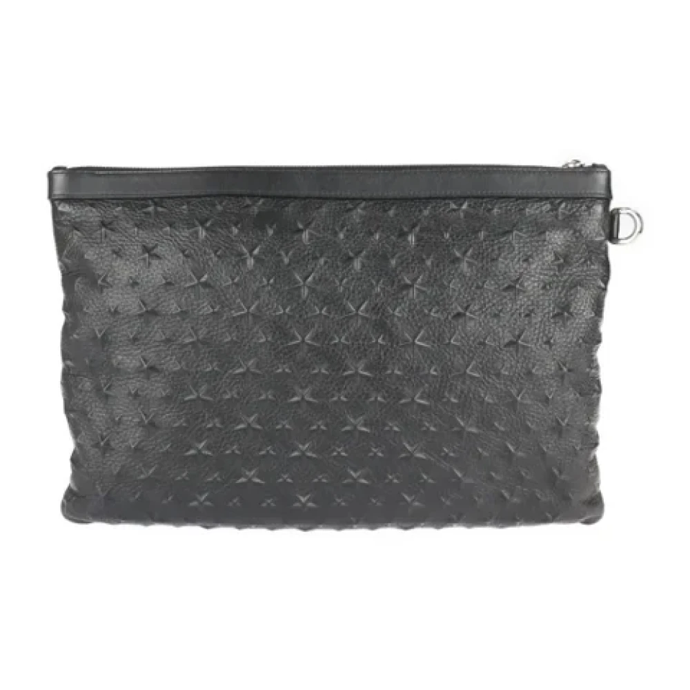 Jimmy Choo Pre-owned Leather clutches Black Dames