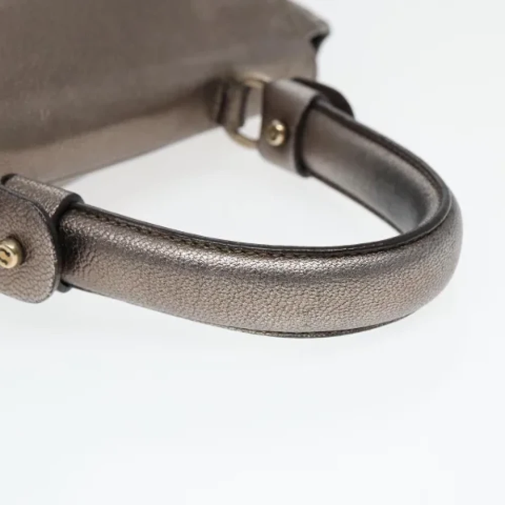 Salvatore Ferragamo Pre-owned Leather handbags Gray Dames