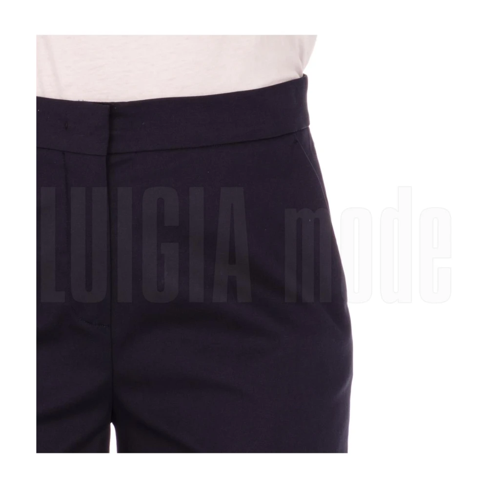 Max Mara Elegante Ivoor Lange Broek Blue Dames
