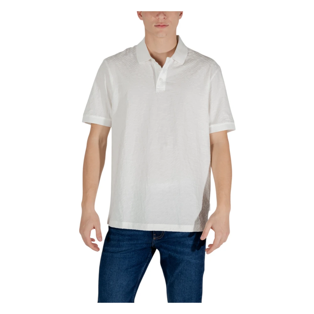 Armani Exchange Klassieke katoenen poloshirt met korte mouwen White Heren