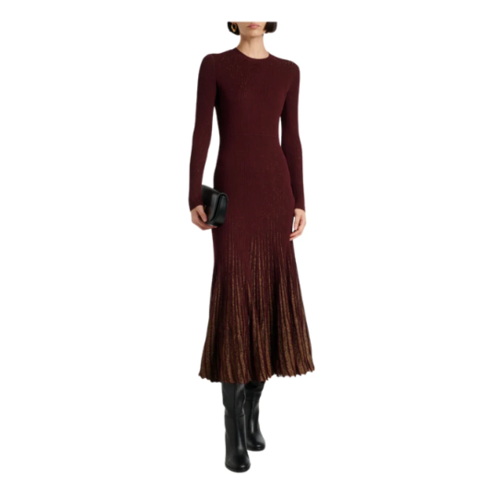 Ulla Johnson Geplooide Jurk Amaranthus Brown Dames