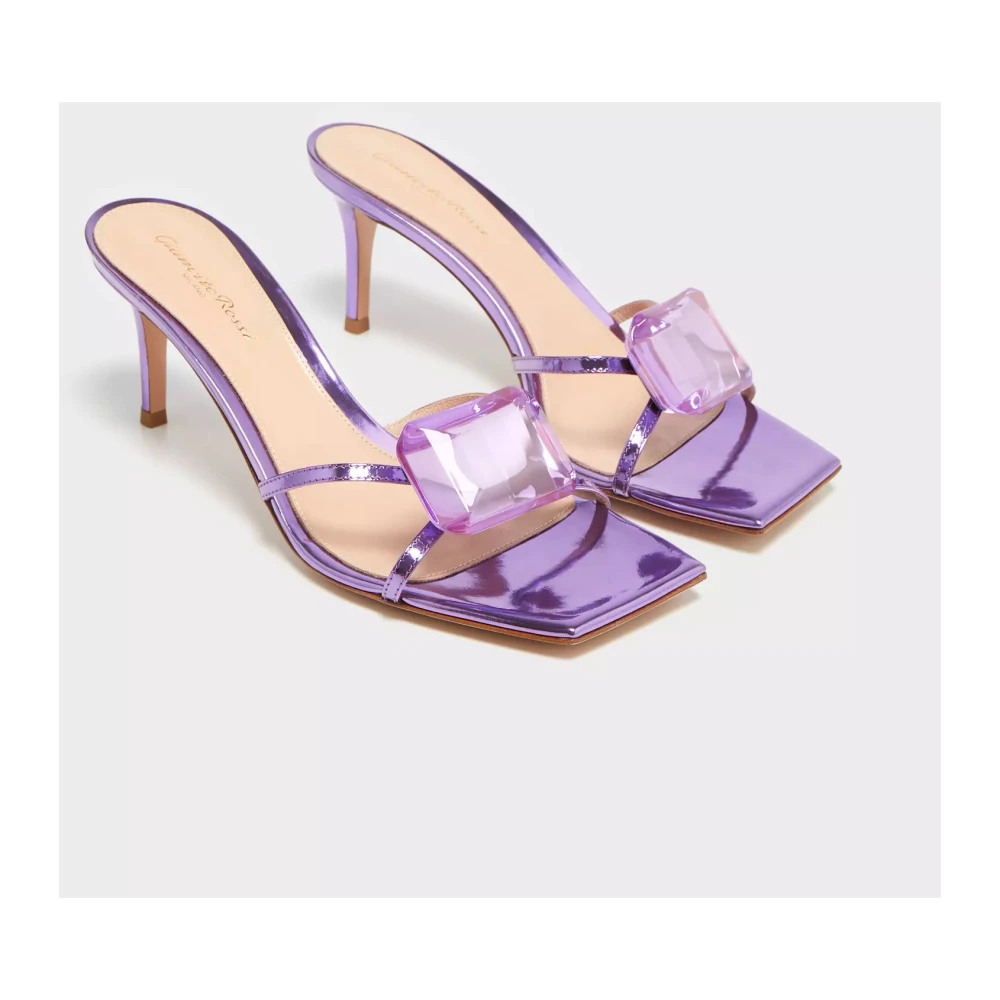 Gianvito Rossi Jaipur Metallic Stiletto Flip-Flops