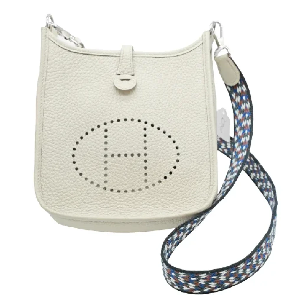 Hermès Vintage Pre-owned Leather crossbody-bags White Dames
