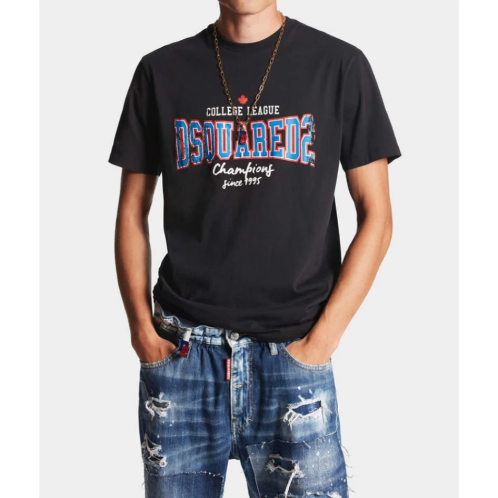Dsquared2 Cool Fit Logo T-shirt Black Heren