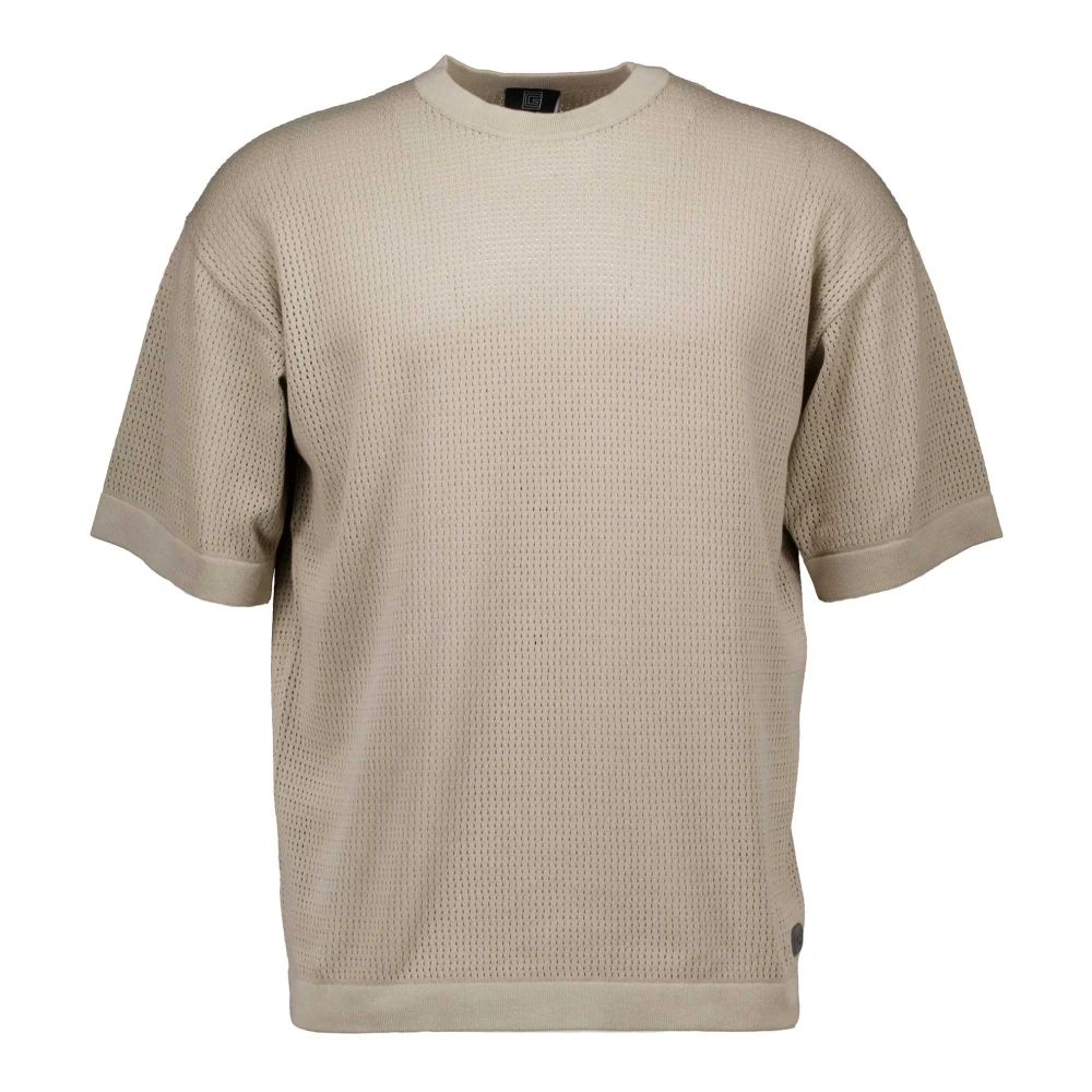 Genti Men's Beige T-Shirts