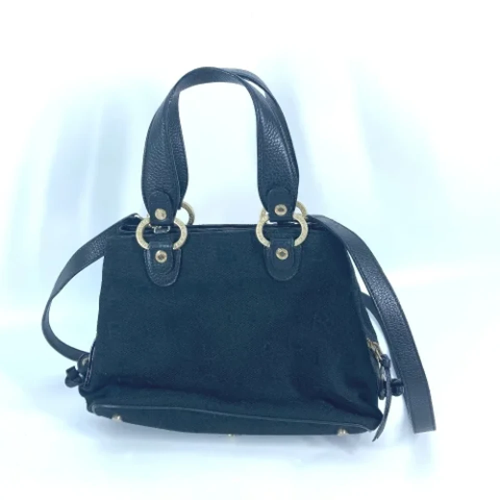Bvlgari Vintage Pre-owned Leather handbags Black Dames
