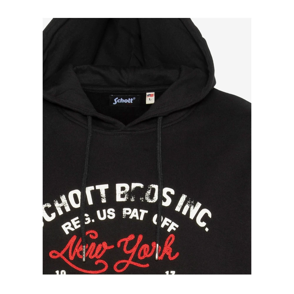 Schott NYC Spencer Hoodie Black Heren