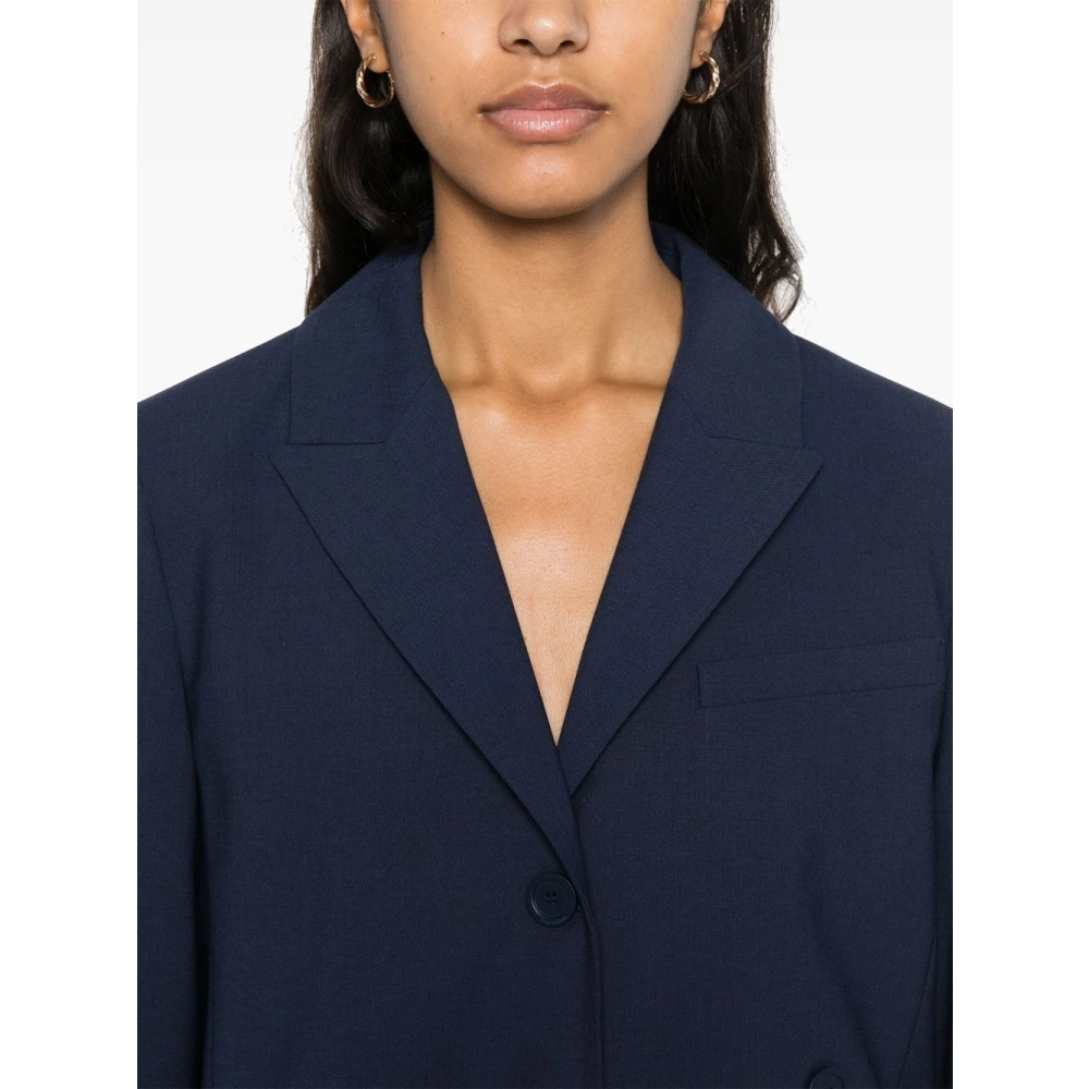 Semicouture Navy Blauwe Knoopjas Blue Dames