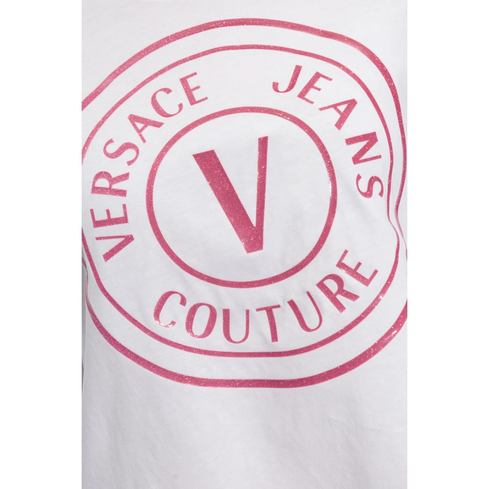 Versace Jeans Couture Katoenen T-shirt White Dames