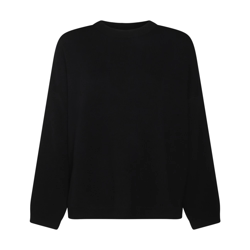 Allude Zwarte wollen gebreide trui Black Dames