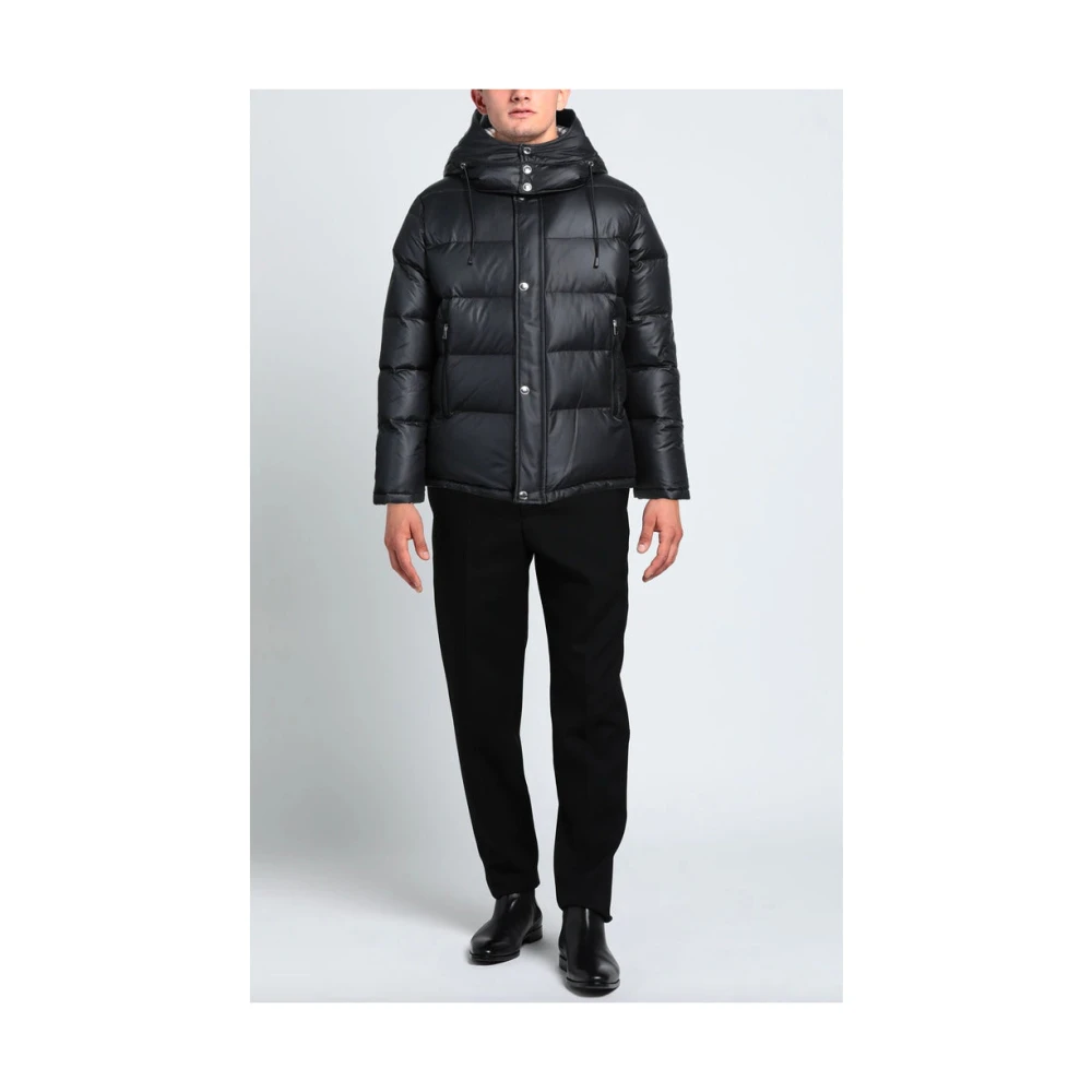 Aquascutum Zwarte Afneembare Hoodiejas met Tartan Patroon Black Heren