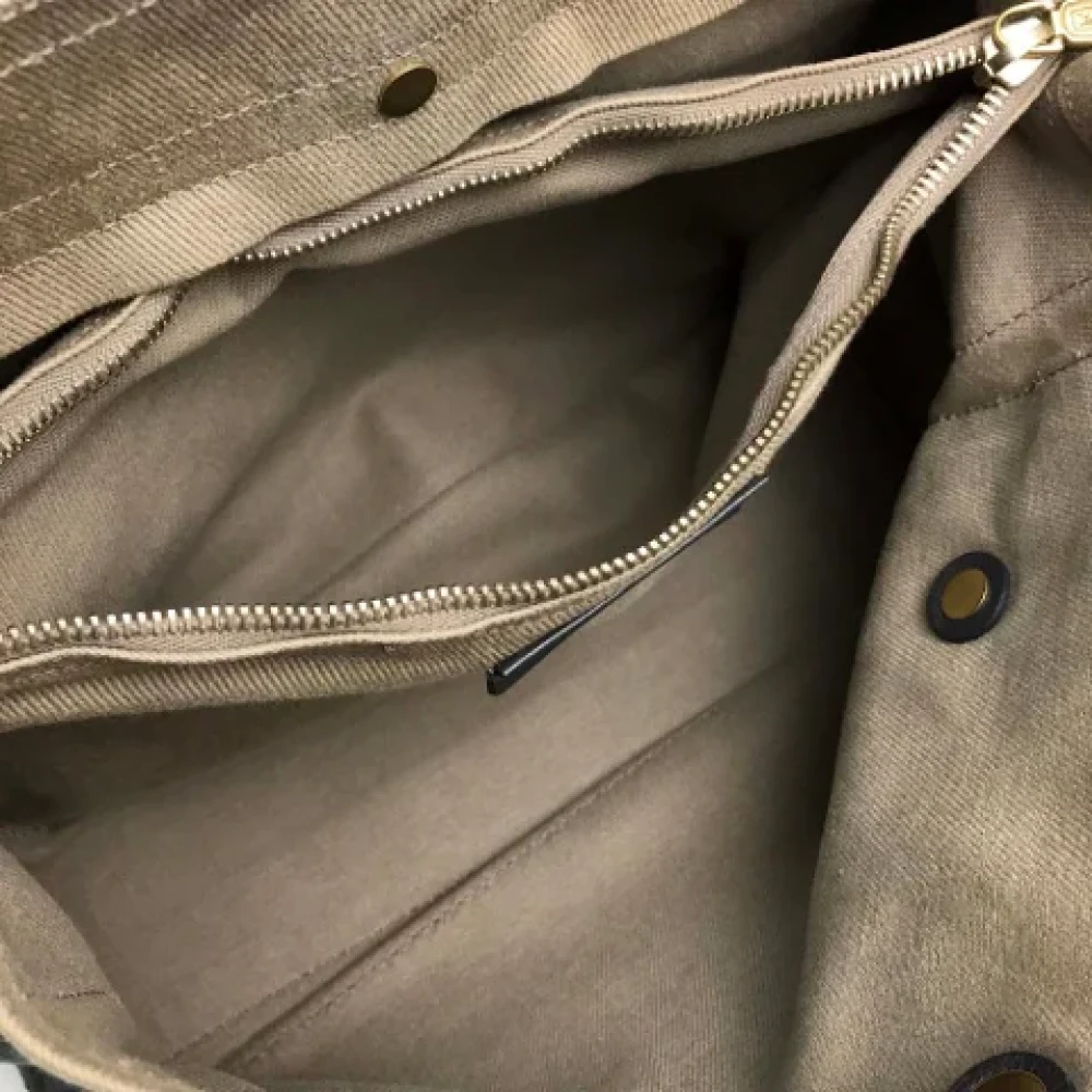 Yves Saint Laurent Vintage Pre-owned Cotton handbags Black Dames