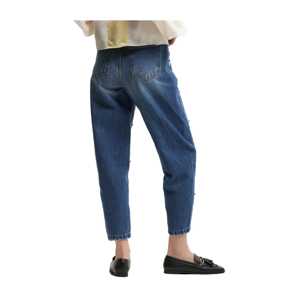 Kocca Comfortabele stone washed jeans voor dames Blue Dames