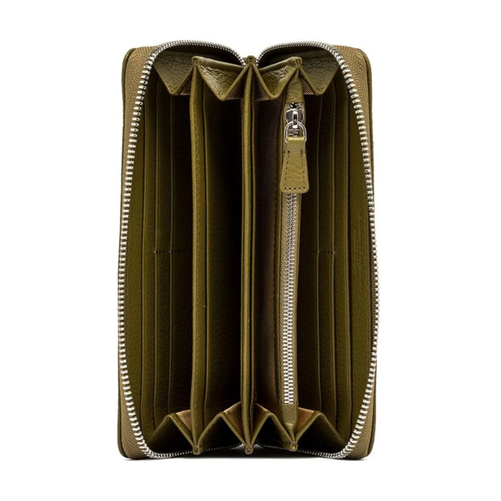 Gianni Chiarini Groene leren portemonnee met ritssluiting Green Dames