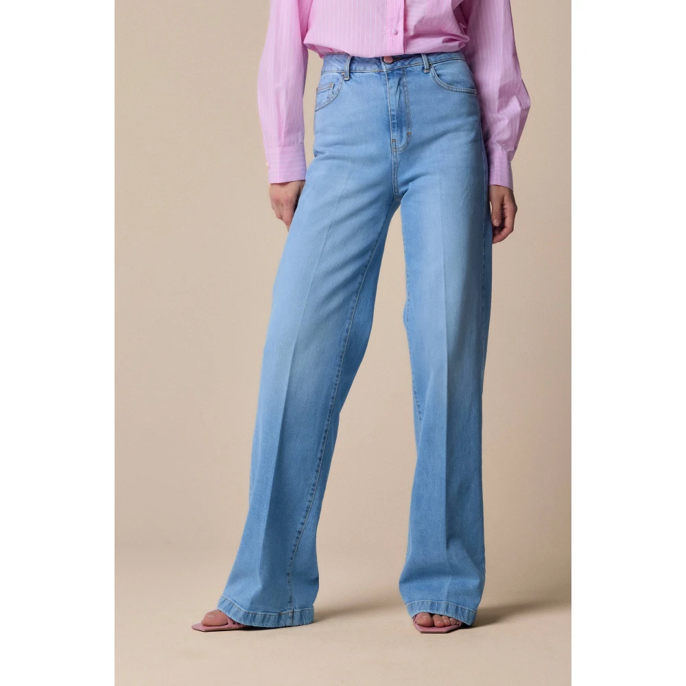 Kocca Stijlvolle Wide Jeans voor Vrouwen Blue Dames