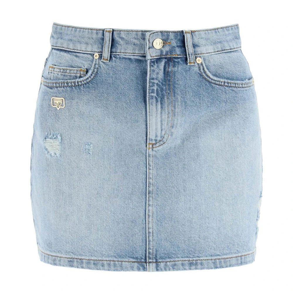 Chiara Ferragni Collection Jeanskjol Blue, Dam