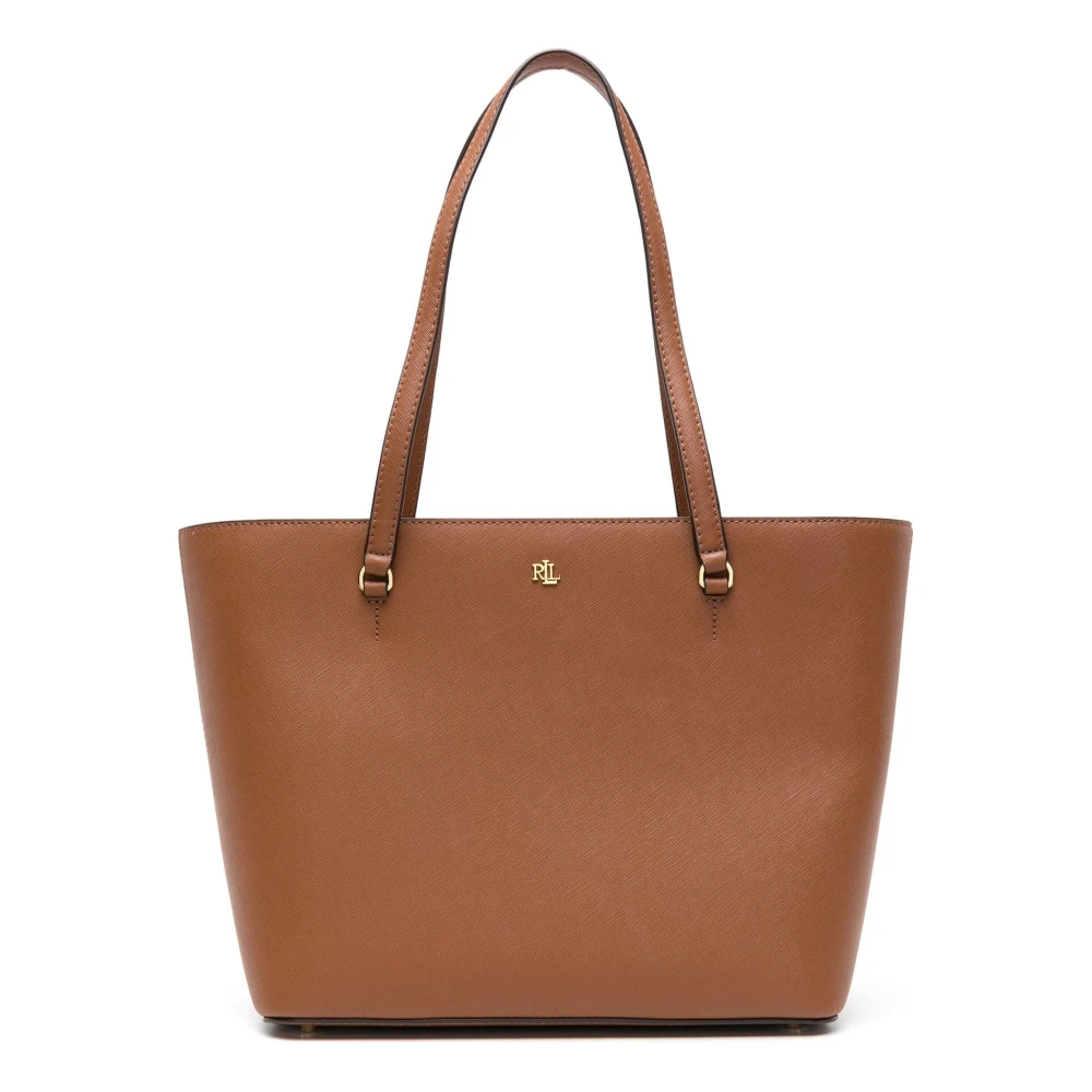 Ralph Lauren Women's Brown Shopping Bags, One Size, Karly Shpper Medium Tote
