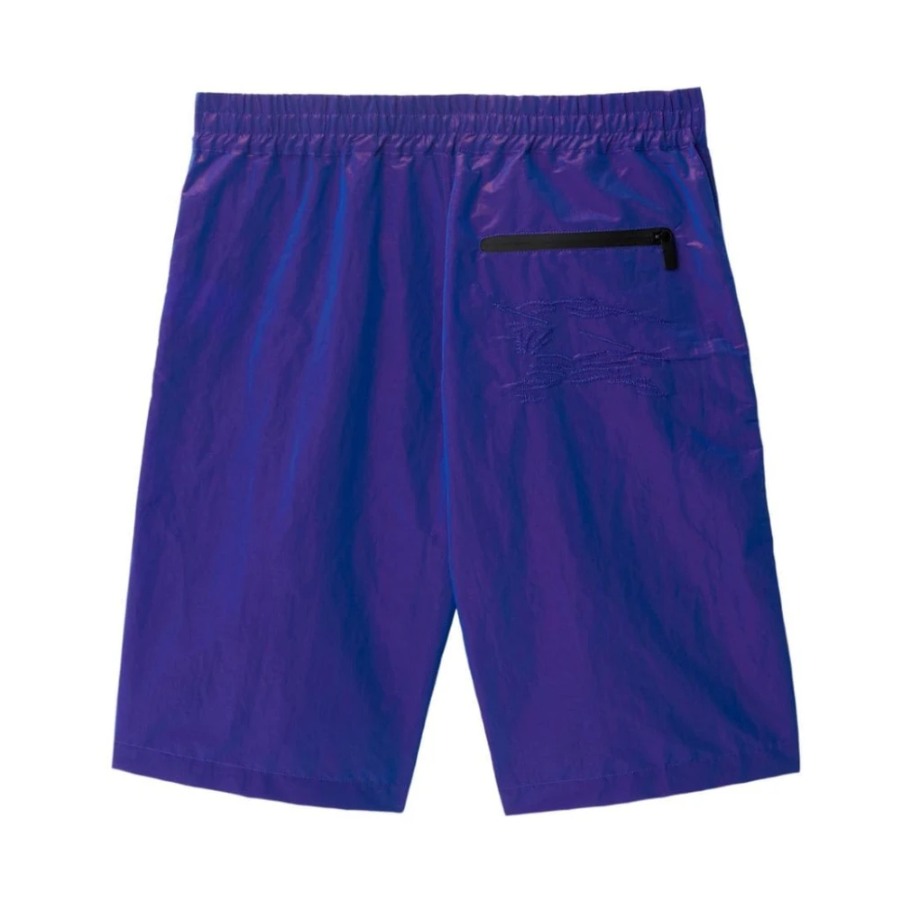 Burberry Metallic Blue Bermuda Shorts Purple Heren