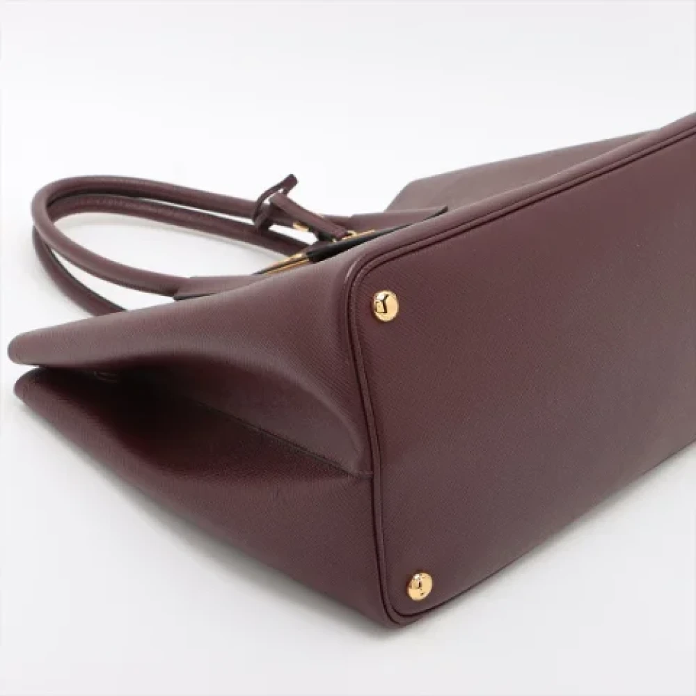 Prada Vintage Pre-owned Leather totes Red Dames